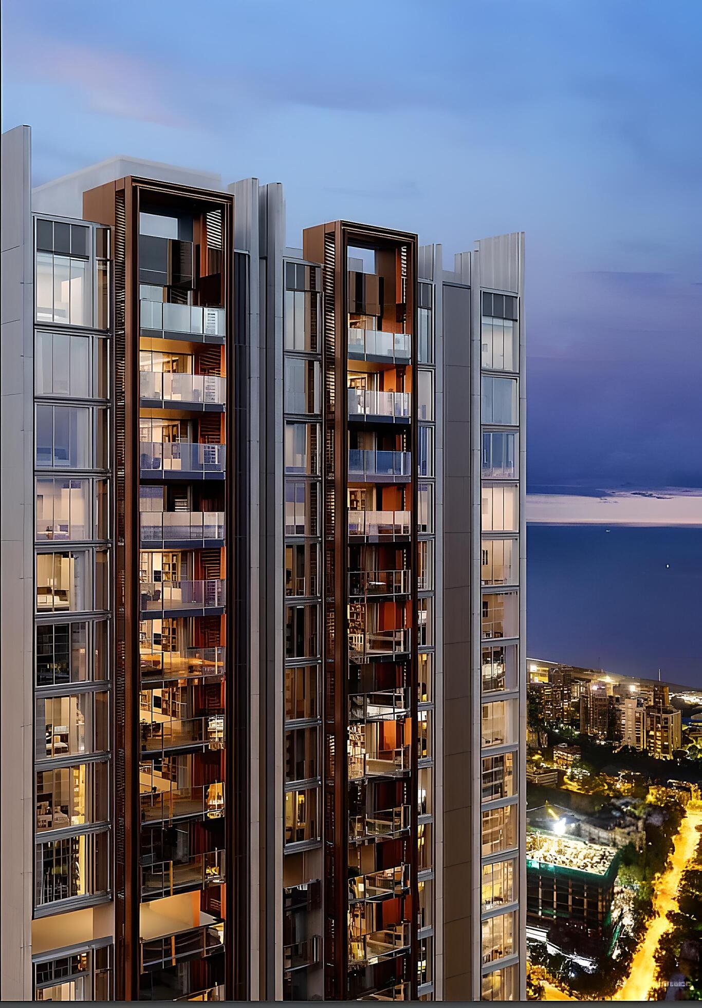 Night Skyline View of Birla Niyaara Phase 2